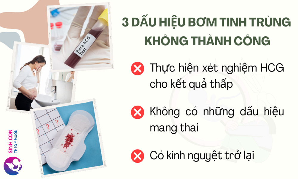 Các dấu hiệu bơm tinh trùng iui không thành công