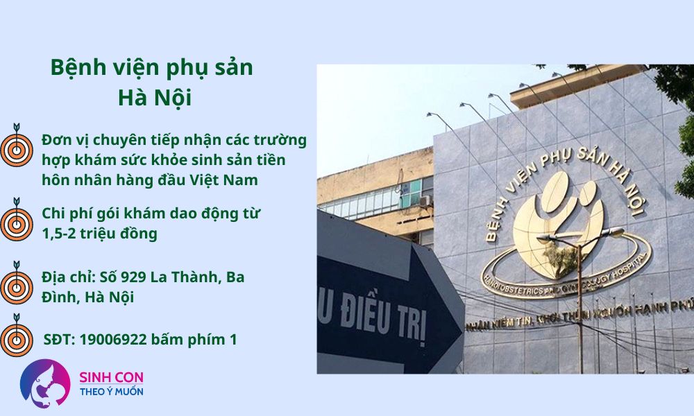 Review chi tiết khám tiền hôn nhân Bệnh viện phụ sản Hà Nội