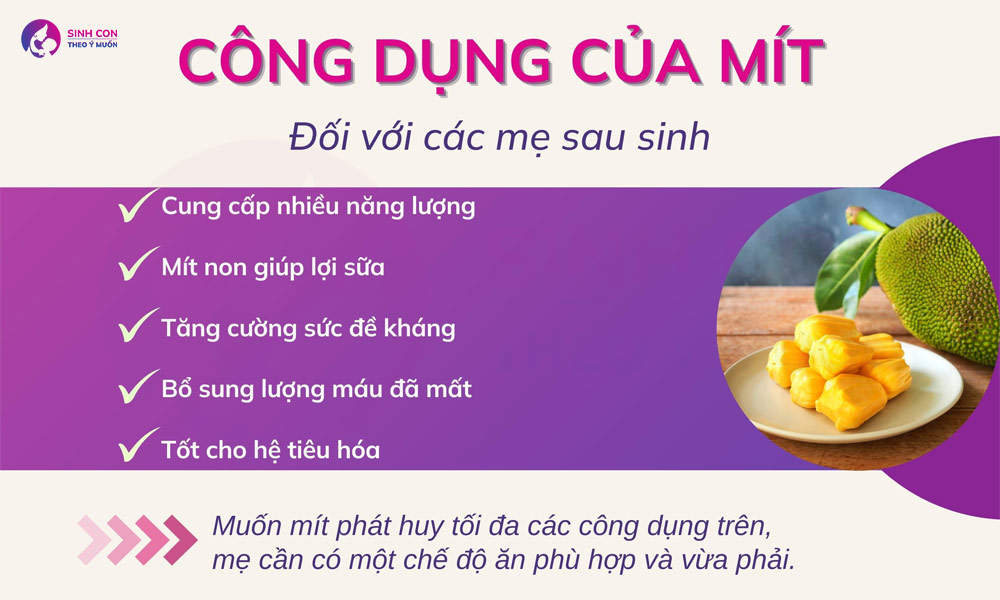 mít có công dụng gì đối với mẹ sau sinh