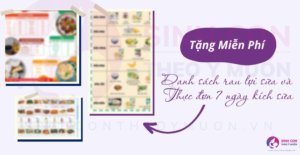 Nhận thực đơn 7 ngày kích sữa