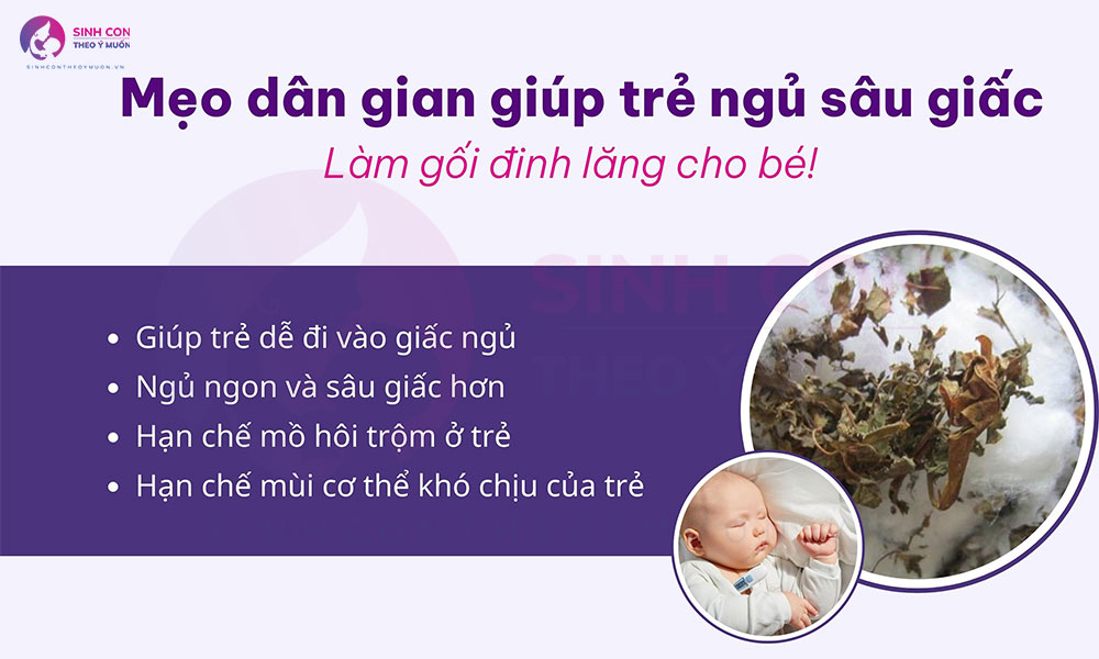 Mẹo dân gian giúp trẻ ngủ sâu giấc hơn - Làm gối đinh lăng