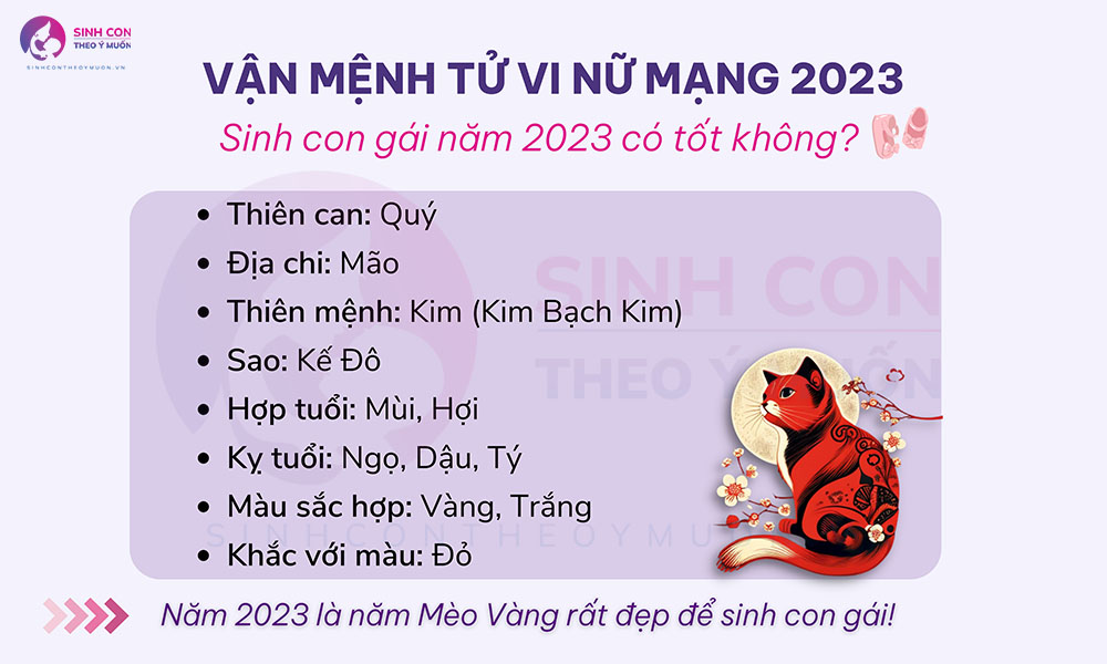 Vận mệnh tử vi sinh con gái năm 2023có tốt