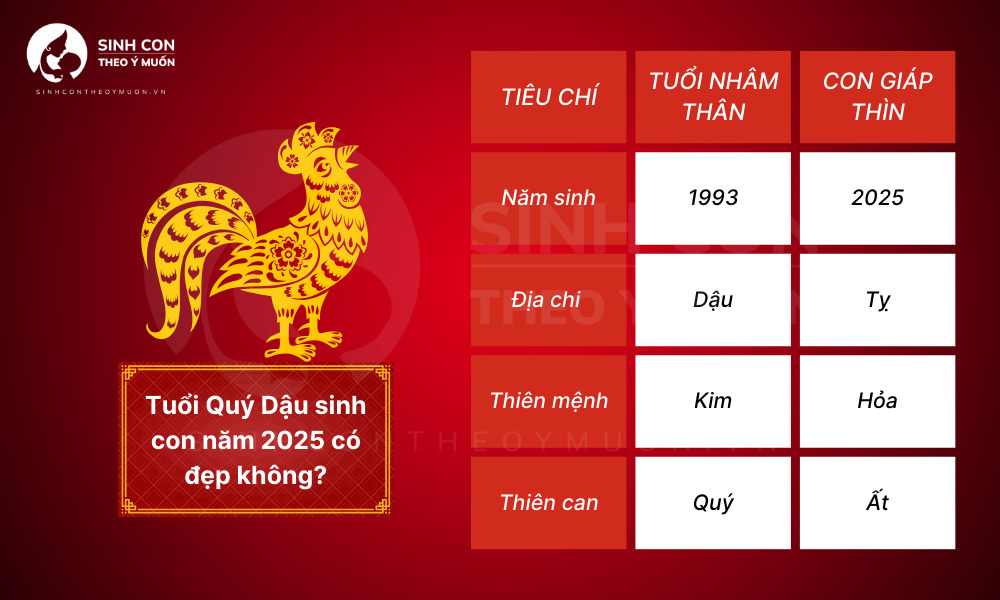 Tuổi Quý dậu sinh con năm 2025