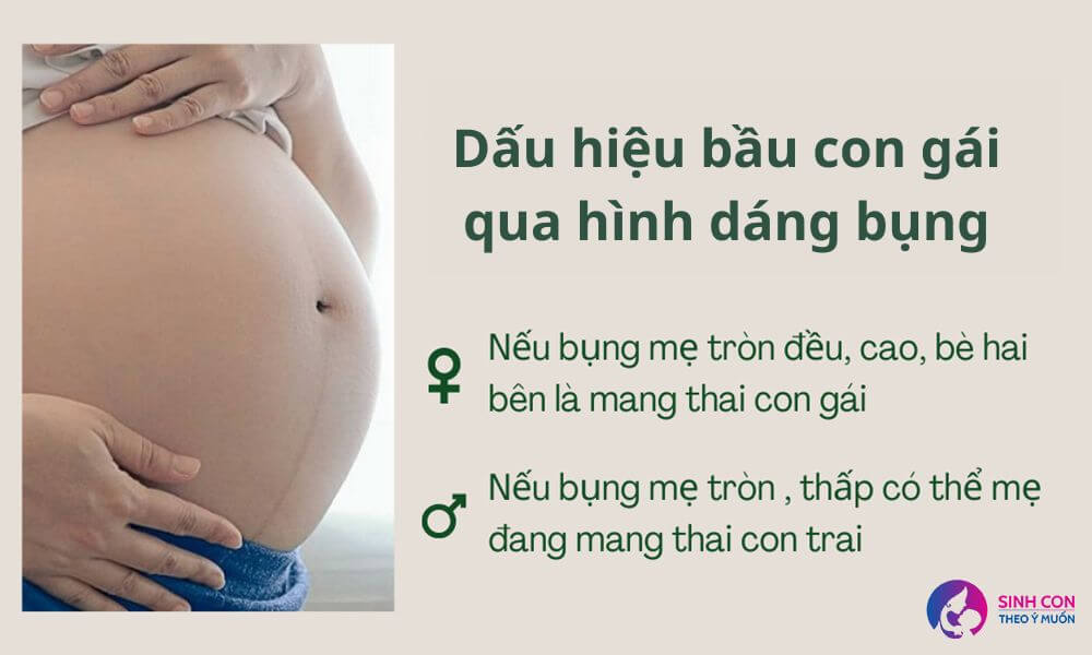 Nhận biết dấu hiệu bầu con gái qua hình dáng bụng mẹ