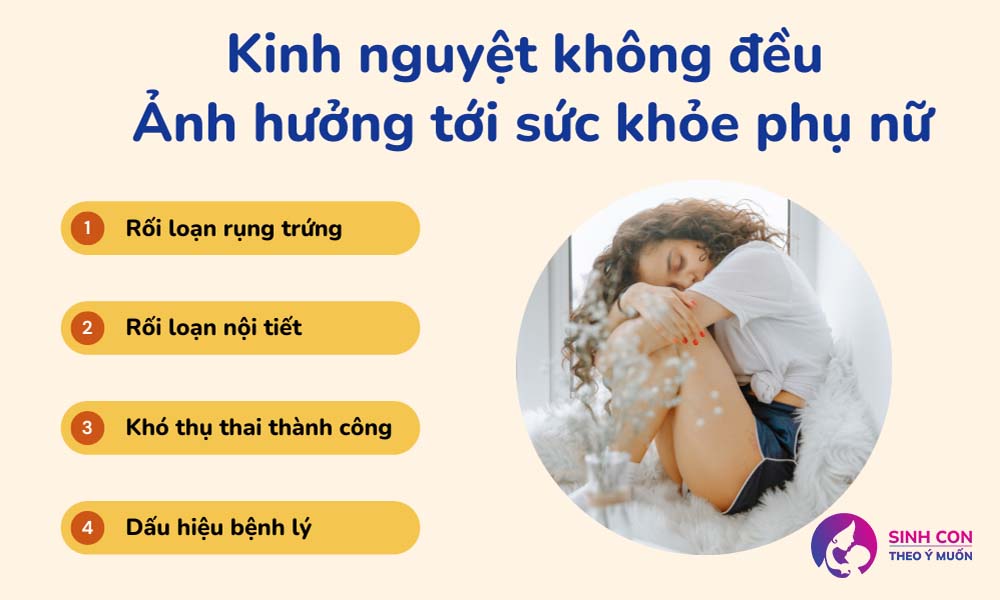 Kinh nguyệt không đều ảnh hưởng như thế nào tới sức khỏe nữ giới